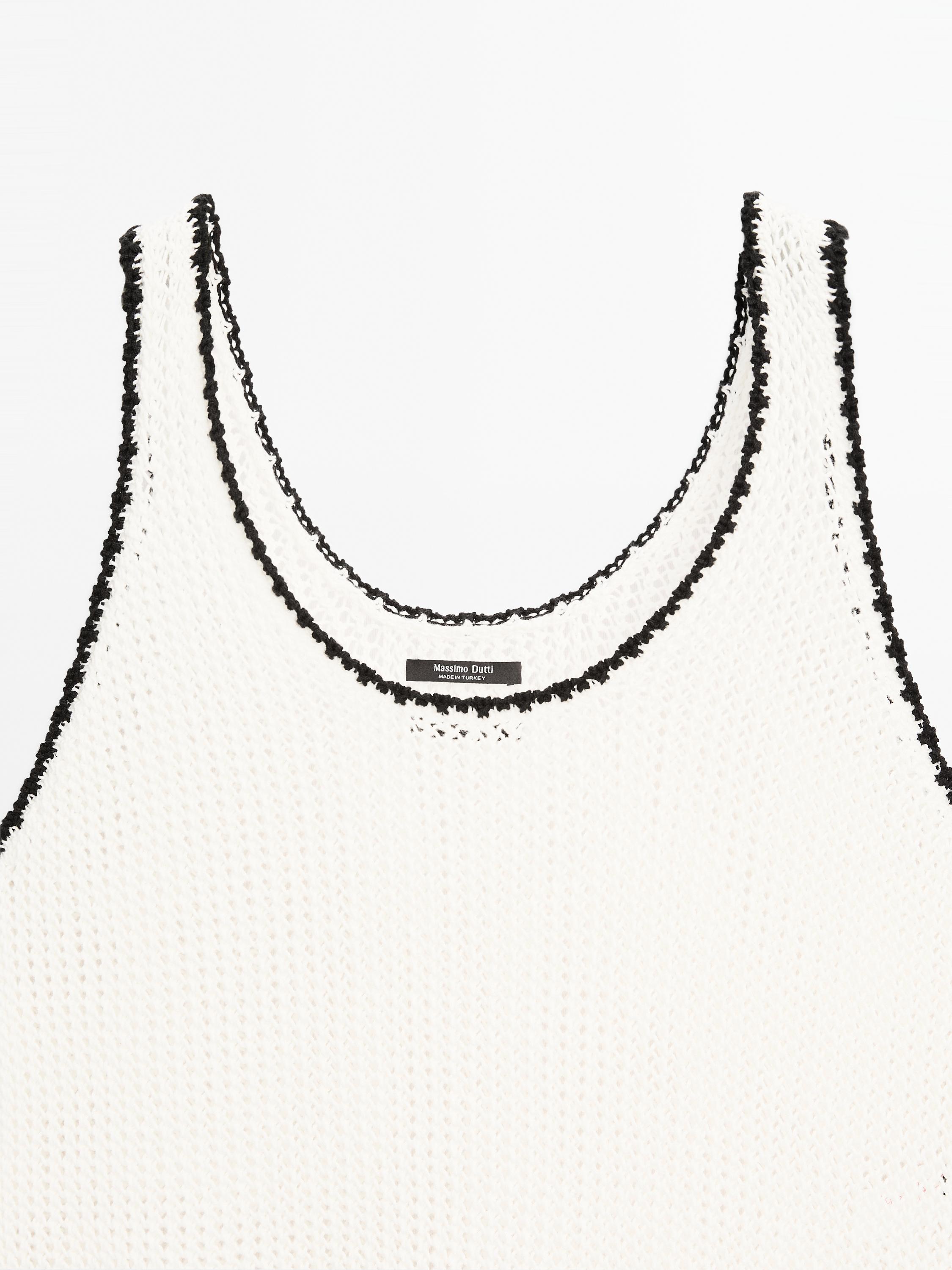 100% cotton strappy crochet top